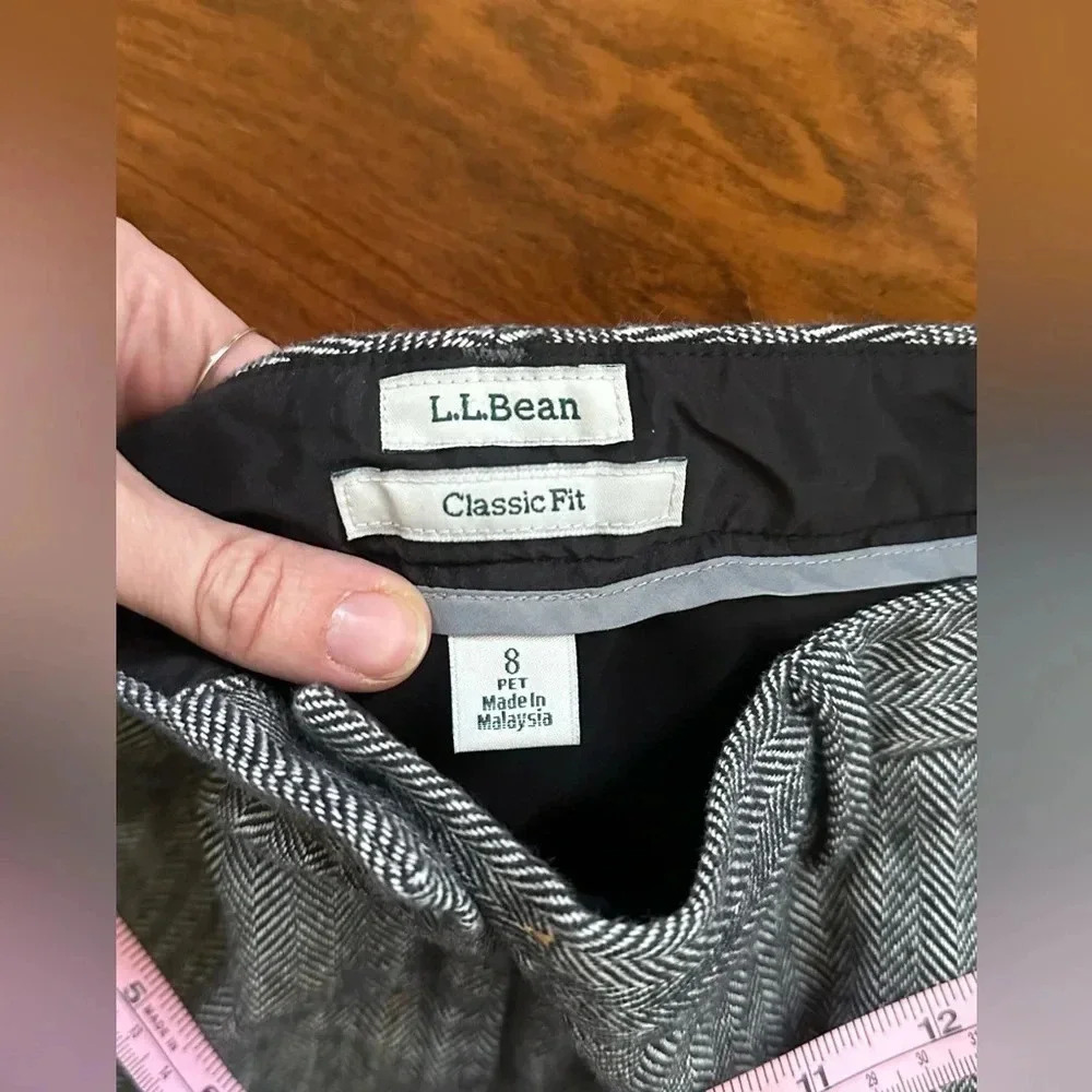 Vintage LL Bean Wool Herringbone Trousers – 8P - Picture 6 of 10